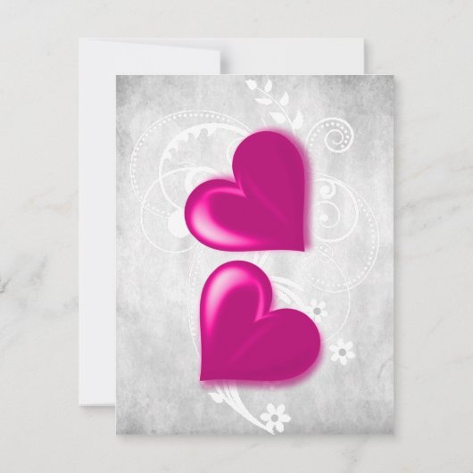 Magenta Valentijn hoort een platte notitie-Kaart Notitiekaartje (Achterkant)