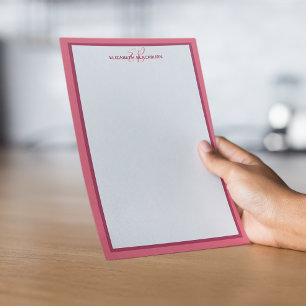 Magenta van de Initialen van het Monogram van de A Briefpapier