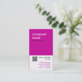 magenta vet ontwerp je eigen QR-code Visitekaartje (Staand voorkant)