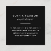 Magenta Waterverf Blot Vierkante Visitekaartje (Achterkant)