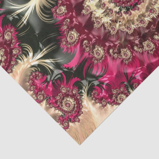 Magenta wervelfractal tissuepapier (Detail)