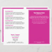 Magenta White Simple Border Brochure (Voorkant / Achterkant)