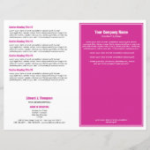 Magenta White Simple Border Brochure (Voorkant)