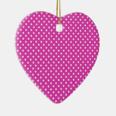 Magenta, witte pokadots keramisch ornament (Rechts)