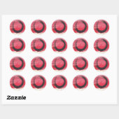 Magenta Zen Circle Ronde Sticker (Vel)