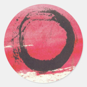 Magenta Zen Circle Ronde Sticker