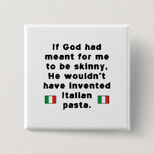 Mager Italiaans pasta Vierkante Button 5,1 Cm