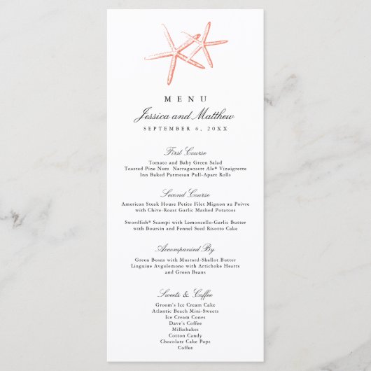 mager zeester | Menu (Voorkant)