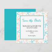 Mager Zeesterren Huwelijk Opslaan Datum Save The Date (Voorkant / Achterkant)