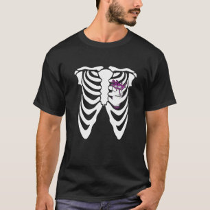 Magere Paarse Drank Vuil Dubbele beker Magere Lijn T-shirt
