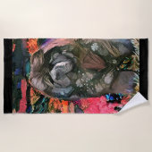 MAGGIE chou noire serviette de plage (Devant)