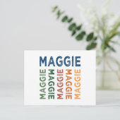 Maggie Cute Colorful Briefkaart (Staand voorkant)
