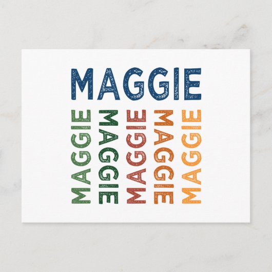 Maggie Cute Colorful Briefkaart (Voorkant)
