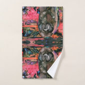 MAGGIE de zwarte chow HANDDOEK SET (Handdoek)
