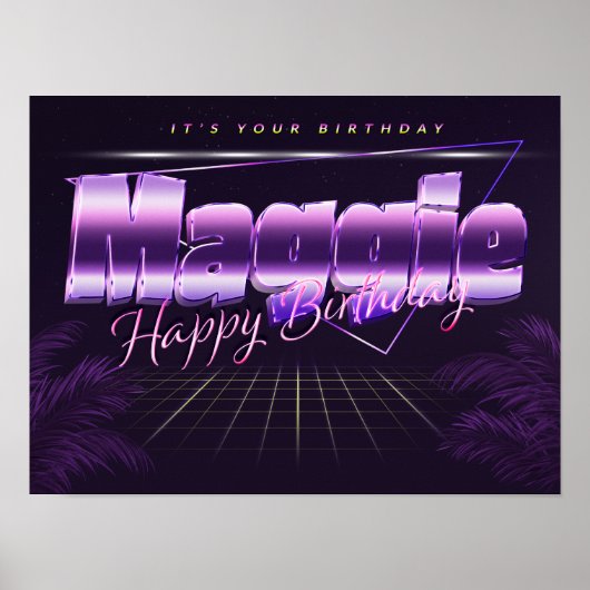 Maggie Name Vorname Poster Geburtstag (Voorkant)