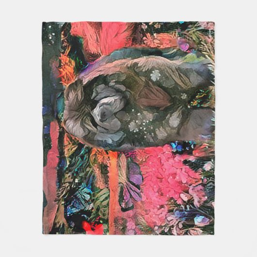 MAGGIE noir chèvre blanc couverture 3 tailles (Devant)