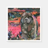 MAGGIE serviettes en papier à bouche noire (Devant)