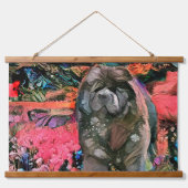 MAGGIE zwart chow wandtapijt Hangend Wandkleed (Voorkant)