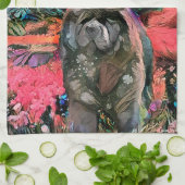 MAGGIE zwarte chow keukenhanddoek (Gevouwen)