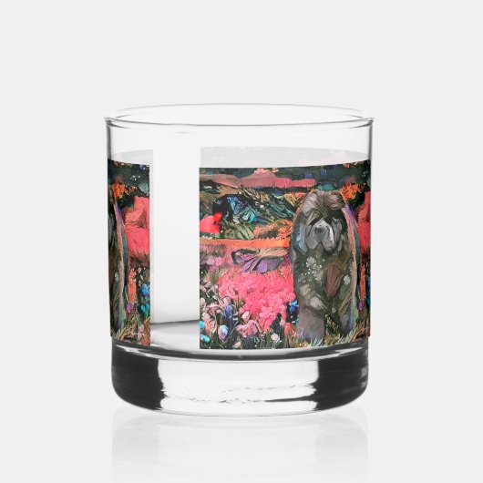 MAGGIE zwarte chow Rocks Glass Whisky Glas (Achterkant)