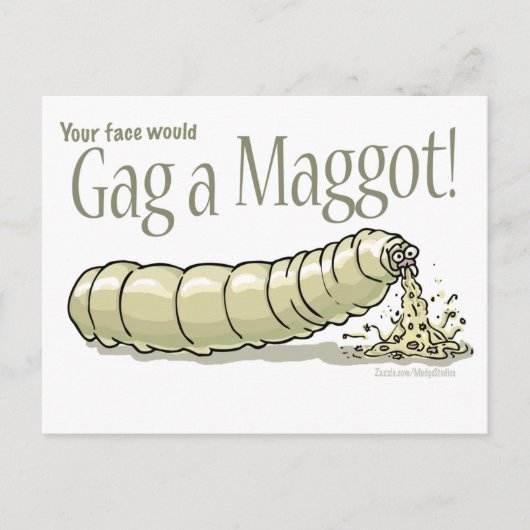 maggot_gag_zazzle briefkaart (Voorkant)