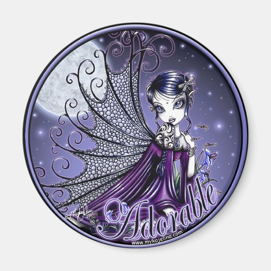 Maggy Twilight Moon Schattige Fairy Magnet Magneet (Voorkant)