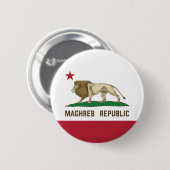 Maghreb Republic Lion Flag Berber Pride Ronde Button 5,7 Cm (Voorkant /achterkant)