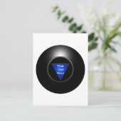Magic 8 Ball - Jouw tekst Briefkaart (Staand voorkant)