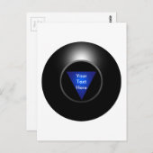 Magic 8 Ball - Jouw tekst Briefkaart (Voorkant / Achterkant)