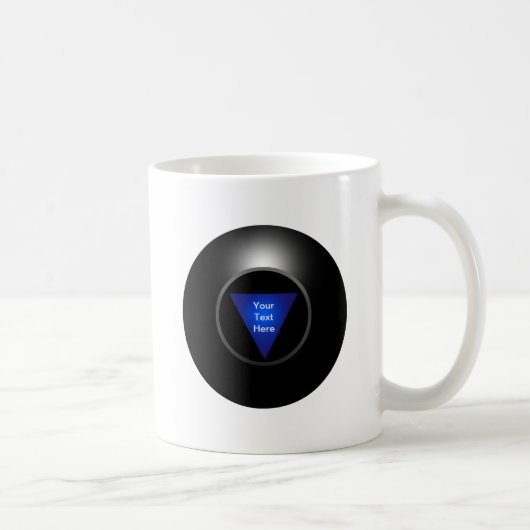 Magic 8 Ball - Jouw tekst Koffiemok (Rechts)