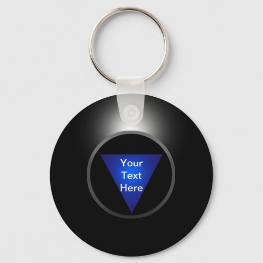 Magic 8 Ball - Jouw tekst Sleutelhanger (Voorkant)