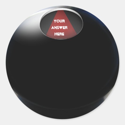Magic 8 Ball Ronde Sticker (Voorkant)