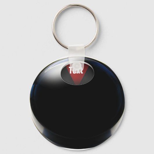 Magic 8 Ball (voeg uw antwoord toe) Sleutelhanger (Voorkant)