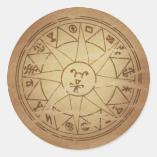 Magic Amulet voor Veilig Reizen Magic Charms Ronde Sticker