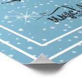 Magic and Wonder Kerstmis Snowman Blue ID440 Poster (Hoek)