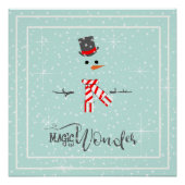 Magic and Wonder Kerstmis Snowman Mint ID440 Perfect Poster (Voorkant)