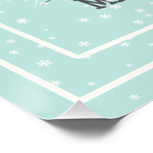 Magic and Wonder Kerstmis Snowman Mint ID440 Perfect Poster (Hoek)