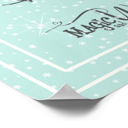 Magic and Wonder Kerstmis Snowman Mint ID440 Poster (Hoek)