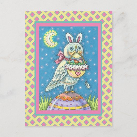 MAGIC BARN OWL & EASTER BASKET, HOLIDAIR BRIEFKAAR BRIEFKAART (Voorkant)