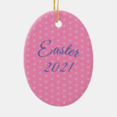 MAGIC BARN OWL, EASTER EGG BASKET, BIRD Dated 2021 Keramisch Ornament (Achterkant)