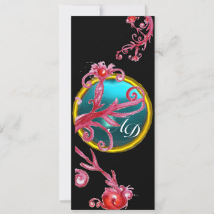 MAGIC BERRIES 4,MONOGRAM blue aquamarine Kaart