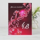 MAGIC BERRIES 4,MONOGRAM Red burgundy Kaart (Staand voorkant)