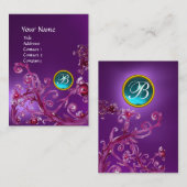 MAGIC BERRIES BLUE GEM MONOGRAM amethyst paars Visitekaartje (Voorkant / Achterkant)