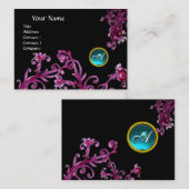 MAGIC BERRIES MONOGRAM black gem blue Visitekaartje (Voorkant / Achterkant)