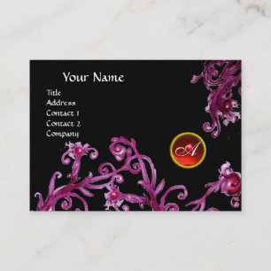 MAGIC BERRIES MONOGRAM black gem red Visitekaartje