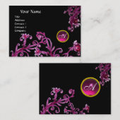 MAGIC BERRIES MONOGRAM black gem roze Visitekaartje (Voorkant / Achterkant)