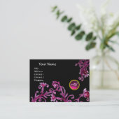MAGIC BERRIES MONOGRAM black gem roze Visitekaartje (Staand voorkant)