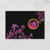 MAGIC BERRIES MONOGRAM black gem roze Visitekaartje (Achterkant)
