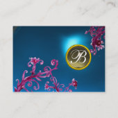 MAGIC BERRIES MONOGRAM, Blue Sapphire, Grey Agate Visitekaartje (Achterkant)