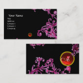 MAGIC BERRIES MONOGRAM gem blue pearl Visitekaartje (Voorkant / Achterkant)